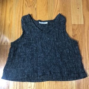 Only Child Lane Tank in Linen Gauze, Pepper, Size L